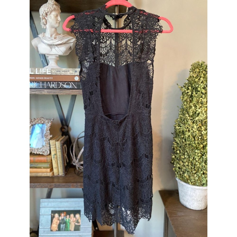 NWT Free People Daydream Lace Mini Dress Black XS - Picture 7 of 11
